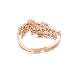Multi Shape 1.45Ct Lab Grown Diamond Bypass Ring 14K Fine Gold