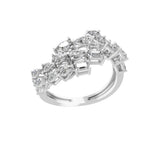 Multi Shape 1.45Ct Lab Grown Diamond Bypass Ring 14K Fine Gold