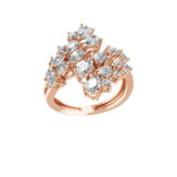 Pear Round Lab Grown Diamond Crisscross Floral Band Ring 1.95 Ct 14k Fine Gold