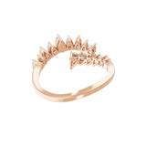 Lab Grown Diamond 0.80Ct Pear Shaped Promise Twisted Cuff Ring