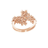 14k Fine Gold Lab Grown Diamond Multi Shaped 1.87Ct Prong Setting Bypass Ring