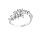 Lab Grown Pear Diamond 14K Fine Gold 0.95Ct East West Bypass Anniversary ring