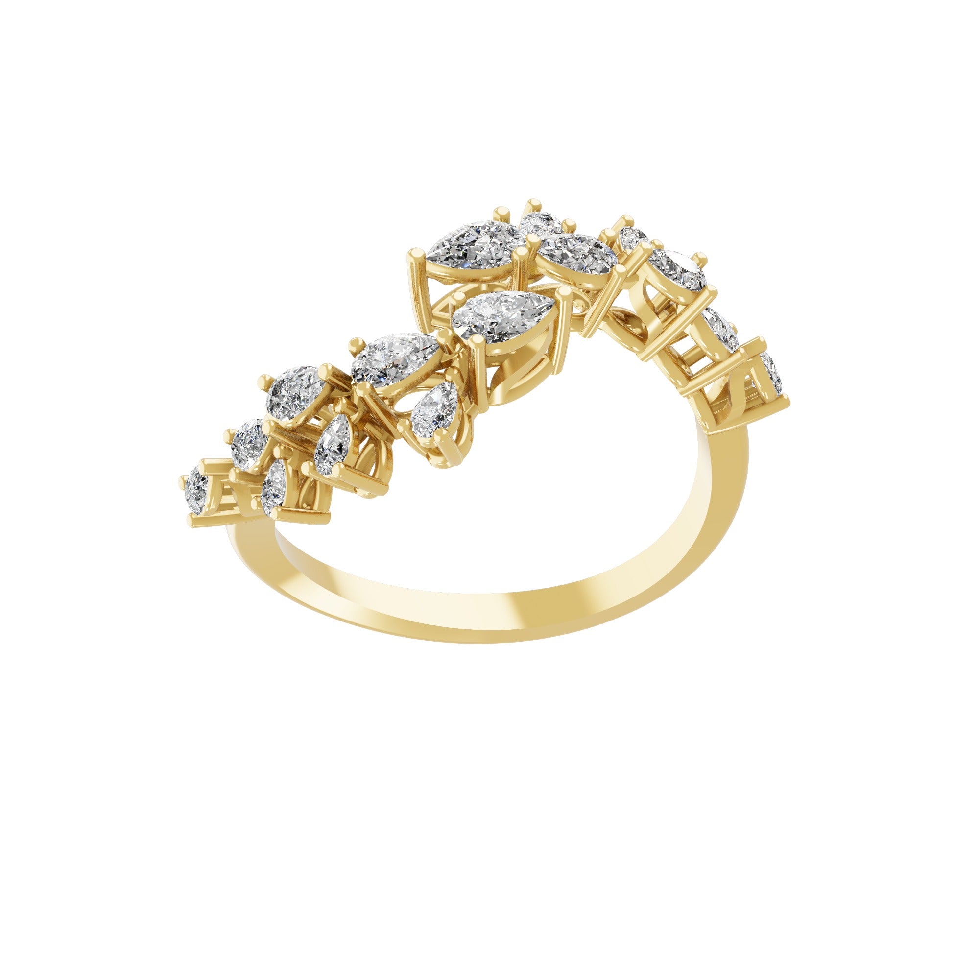 Rassembler Ring Lab Grown Diamond 14K Fine Gold 0.93Ct