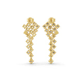 Round Brilliant Cut Lab Grown Diamond Dangle Earrings 2.20Ct 14K Fine Gold