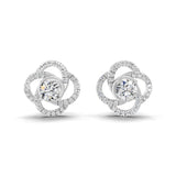 Knot Style Stud Earrings 1.53Ct 14K Fine Gold Lab Grown Diamond