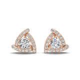 Lab Grown Diamond 1.76Ct 14K Fine Gold Halo Stud Earrings