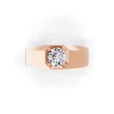 Solitaire Engagement Ring 1.25Ct Lab Grown Diamond Prong set 14K Fine Gold