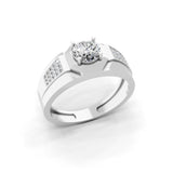 Pave Set Lab Grown Diamonds Round Cut 0.94Ct 14K Gold Engagement Ring