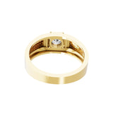 Pave Set Lab Grown Diamonds Round Cut 0.94Ct 14K Gold Engagement Ring