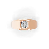 Lab Grown Diamond 0.76Ct Round Cut Solitaire Ring 14K Fine Gold