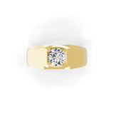 Lab Grown Diamond 0.76Ct Round Cut Solitaire Ring 14K Fine Gold