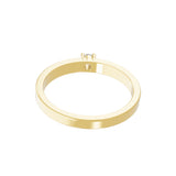 0.10Ct Lab Grown Diamond With Round Cut Solitaire Ring 14K Fine Gold