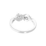 14K Fine Gold 1.00Ct Twin Stone Lab Grown Diamond Promise Ring