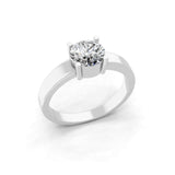 Cathedral Setting Solitaire Engagement Ring With 1.00Ct Lab Grown Diamond
