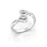 Forever Us Two Stone Lab Grown Diamond Ring 14K Fine Gold 0.50Ct