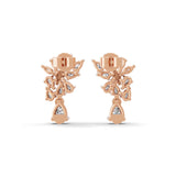 Radiant Fine Gold 1.69Ct Pear Marquise Cut Dangle Earrings Lab Grown Diamond