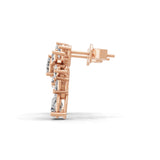 Radiant Fine Gold 1.69Ct Pear Marquise Cut Dangle Earrings Lab Grown Diamond