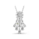 4.61 Ct Lab Grown Multi Stone Diamond White Gold Charm Pendant