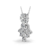 4.61 Ct Lab Grown Multi Stone Diamond White Gold Charm Pendant