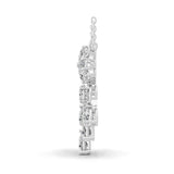 4.61 Ct Lab Grown Multi Stone Diamond White Gold Charm Pendant
