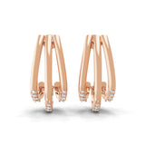 Round Cut 0.23Ct Lab Grown Diamond Huggie Hoop Earring 14K Fine Gold