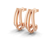 Round Cut 0.23Ct Lab Grown Diamond Huggie Hoop Earring 14K Fine Gold