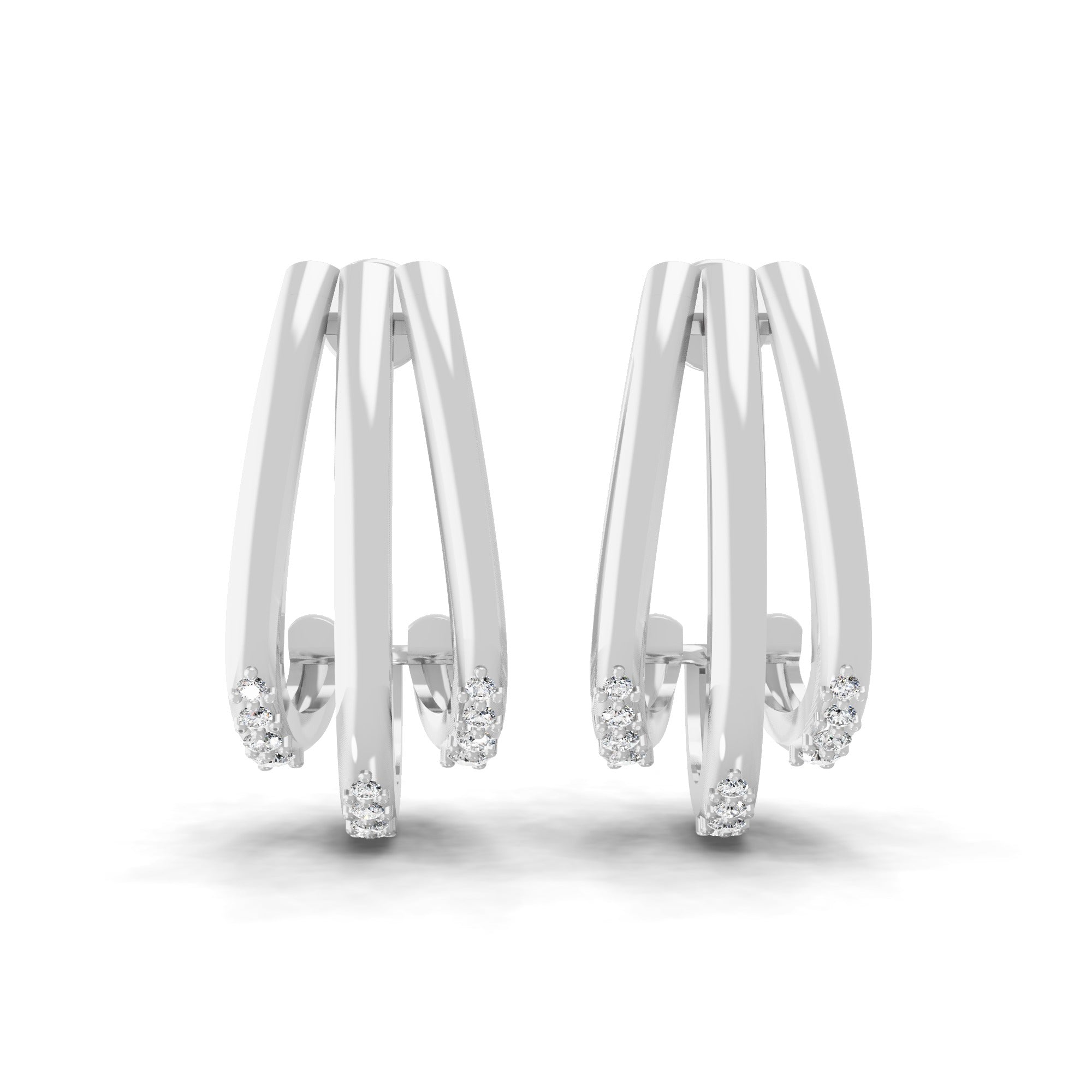 Round Cut 0.23Ct Lab Grown Diamond Huggie Hoop Earring 14K Fine Gold