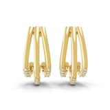 Round Cut 0.23Ct Lab Grown Diamond Huggie Hoop Earring 14K Fine Gold