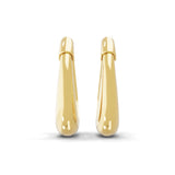 Flush Setting Huggie Hoop Earring 0.09Ct Lab Grown Diamond 14K Fine Gold