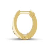 Flush Setting Huggie Hoop Earring 0.09Ct Lab Grown Diamond 14K Fine Gold