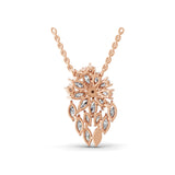 Halo Pendant Necklace 14K Fine Gold Lab Grown Diamond 2.70Ct