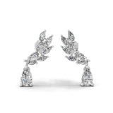 14K Fine Gold 1.31Ct Marquise Pear Lab Grown Diamond Stud Earrings