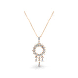 1.78 Ct Pear Round Lab Grown Diamond White Gold Charm Pendant