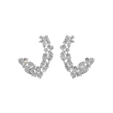 14K Fine Gold Minimalistic Hoop Lab Grown Diamond 4.95Ct Earrings