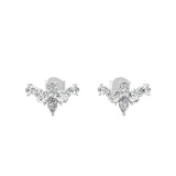 Push Back Closures Stud Earrings Lab Grown Diamond 0.75Ct 14k Fine Gold