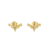 Push Back Closures Stud Earrings Lab Grown Diamond 0.75Ct 14k Fine Gold