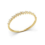 14K Fine Gold Lab Grown Diamond Wrap Bangle 2.80Ct