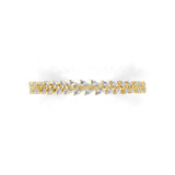 14K Fine Gold Lab Grown Diamond Wrap Bangle 2.80Ct