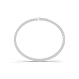 Round Cut Lab Grown Diamond 0.15Ct Solitaire Bangle 14K Fine Gold