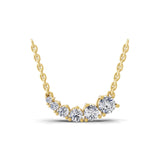 0.63 Ct Lab Grown Round Diamond Yellow Gold Charm Pendant