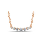 0.56 Ct Lab Grown Round Diamond White Gold Charm Pendant