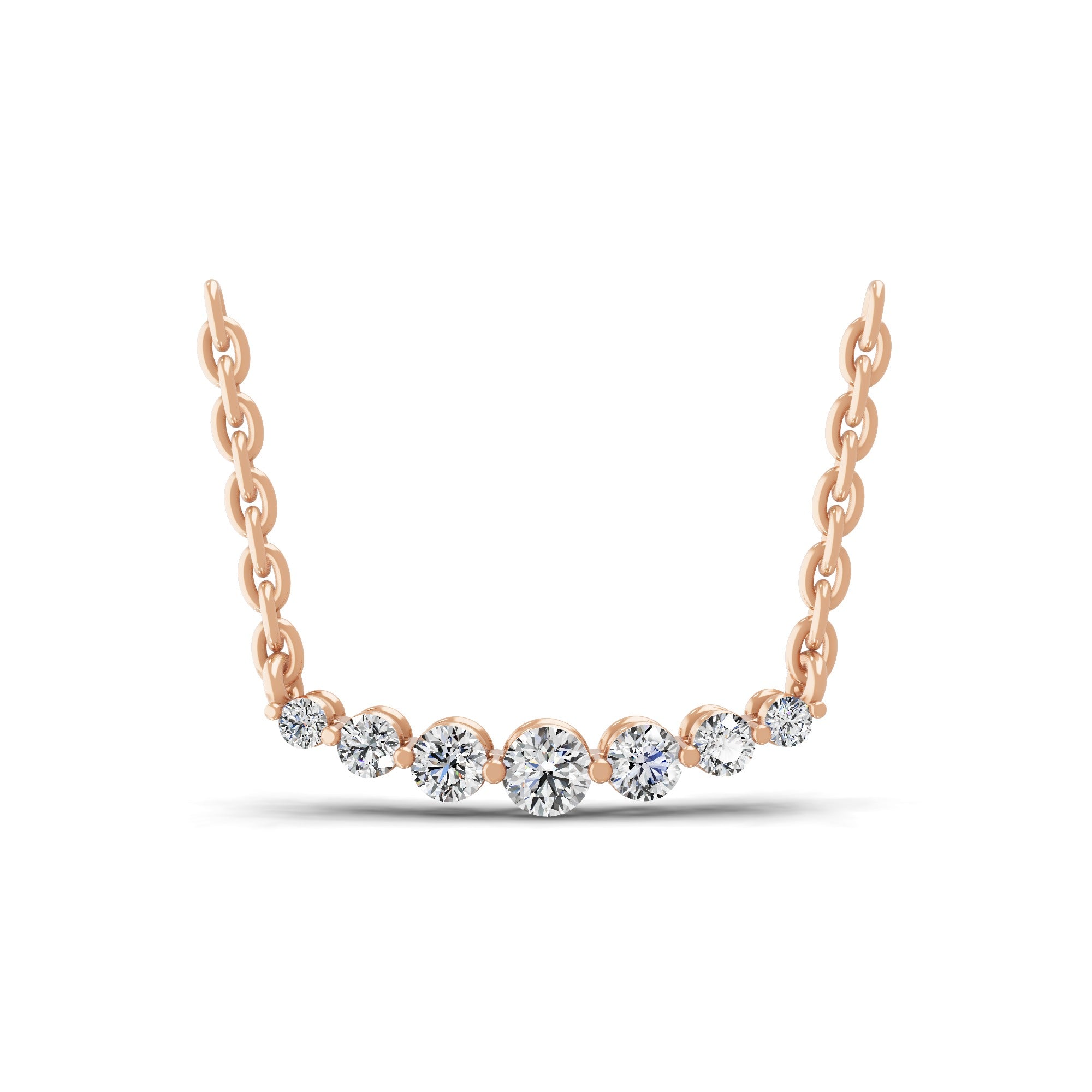 0.56 Ct Lab Grown Round Diamond White Gold Charm Pendant