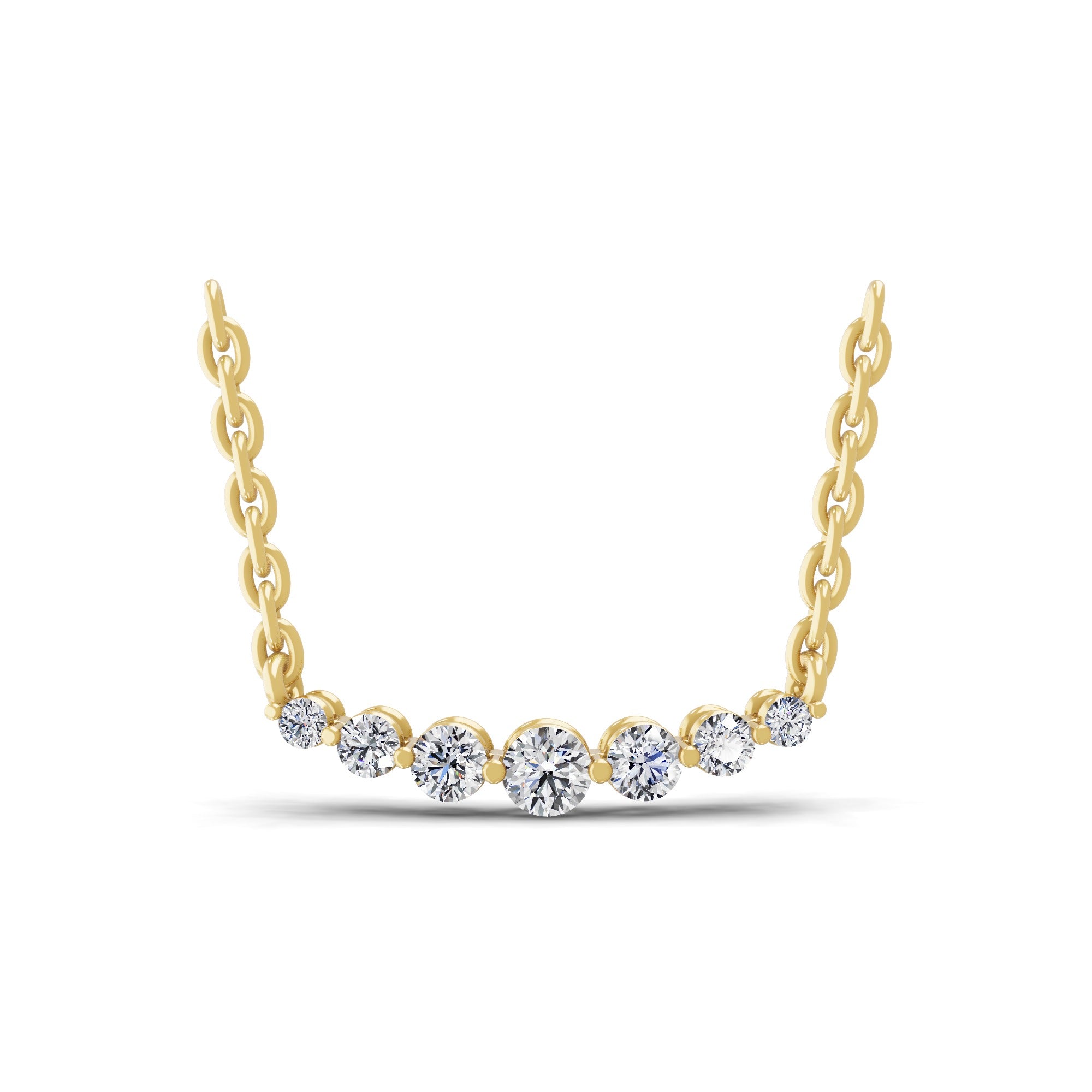 0.56 Ct Lab Grown Round Diamond White Gold Charm Pendant