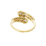 Lab Grown Diamond Promise Wrap Ring 1.26Ct 14K Fine Gold