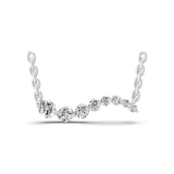 14K Fine Gold 1.06Ct Round Cut Irregular Design Lab Grown Diamond Necklace