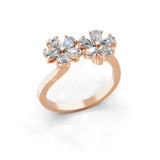 Floral Fantasy Ring Lab Grown Diamond 14K White Gold 1.10Ct