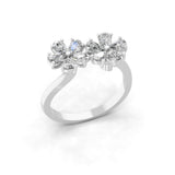 Floral Fantasy Ring Lab Grown Diamond 14K White Gold 1.10Ct