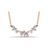 Contemporary Lab Grown Diamond Necklace 1.64Ct 14K Fine Gold
