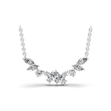 Contemporary Lab Grown Diamond Necklace 1.64Ct 14K Fine Gold