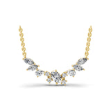 Contemporary Lab Grown Diamond Necklace 1.64Ct 14K Fine Gold